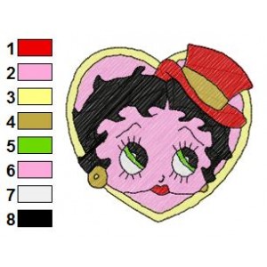 Betty Boop 08 Embroidery Design